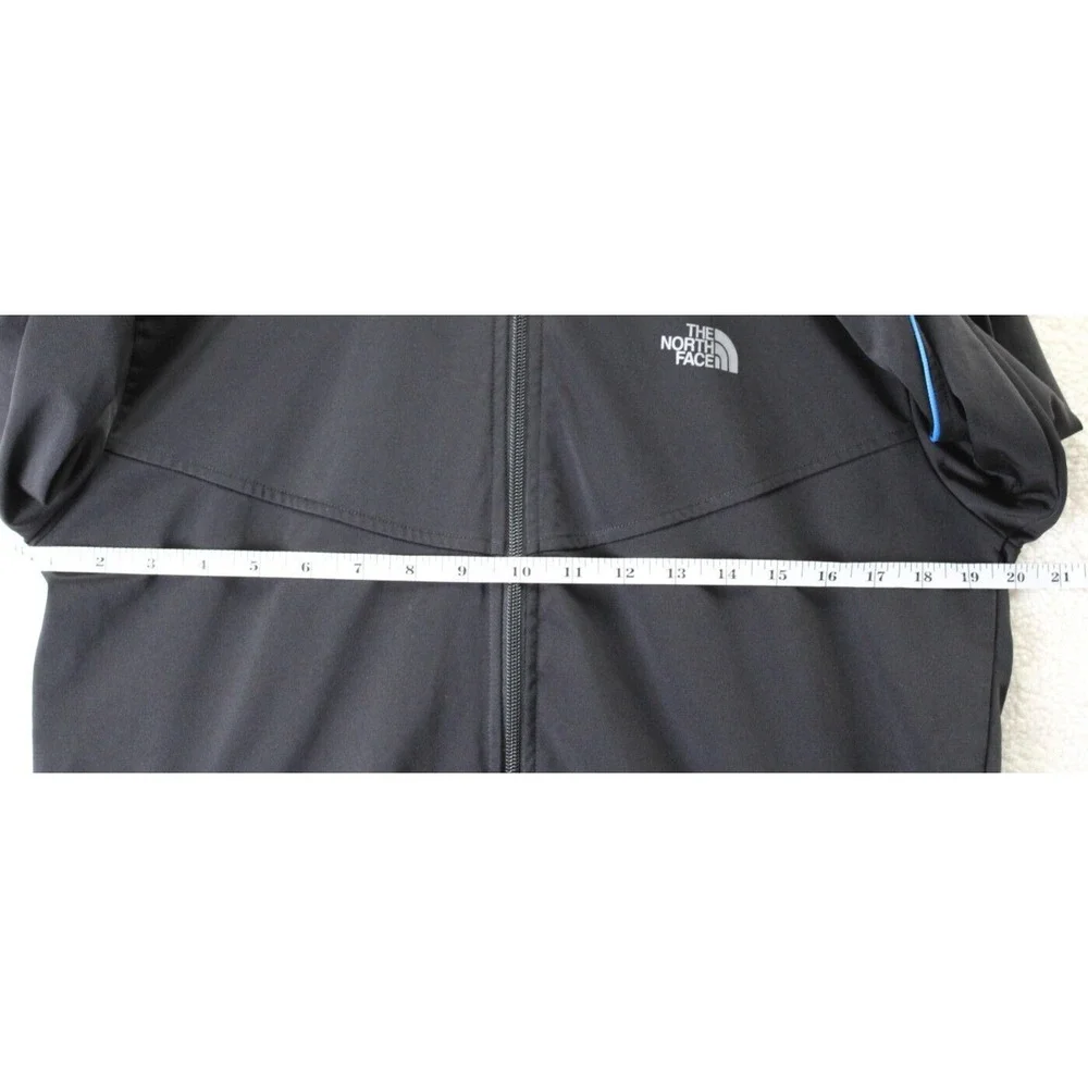 The North Face Mens Track Jacket Black Blue Trim‎ Full Zip Athletic Size M